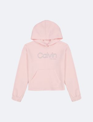 Girls Fleece Logo Lounge Hoodie, Pale Lilac
