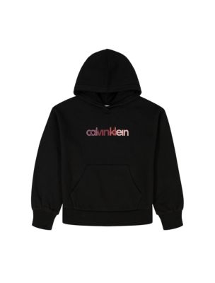 Girls Fleece Logo Graphic Hoodie, Cellar/Slvr