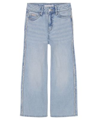 Girls Denim Wide Leg Jeans, Aqua Spray/Arbon Blue