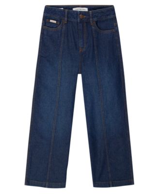 Girls Seamed Denim Jeans, Stonewash