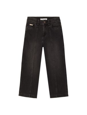 Girls Seamed Wide Leg Jeans, Nordic/Grey Haze