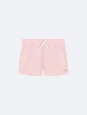 Girls Fleece Logo Lounge Shorts, Pale Lilac