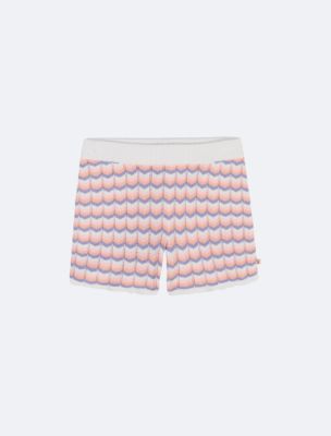 Girls Crochet Shorts, Multi Stripe