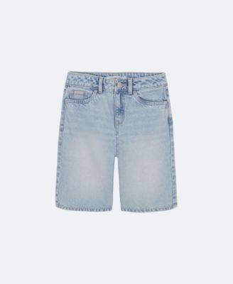 Girls Denim Shorts , Aqua Spray/Arbon Blue