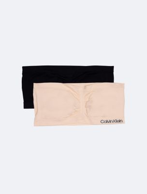 Girls Seamless 2-Pack Bandeau Bralette, Nude / Black