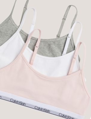 Бралетт для детей, мягкая чашка, хлопок, стрейч, 3 шт. — Calvin Klein — фото 3