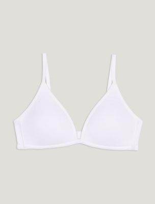 Girls Cotton Stretch Bra, Whtie