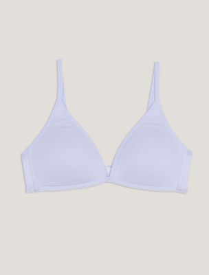 Girls Cotton Stretch Bra, Halogen Blue