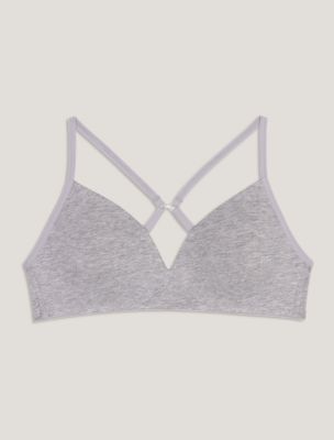 Girls Softie Wirefree Bra, Heather Grey