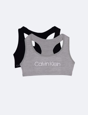 Girls Seamless 2-Pack Sports Bra, Grey Heather / Black