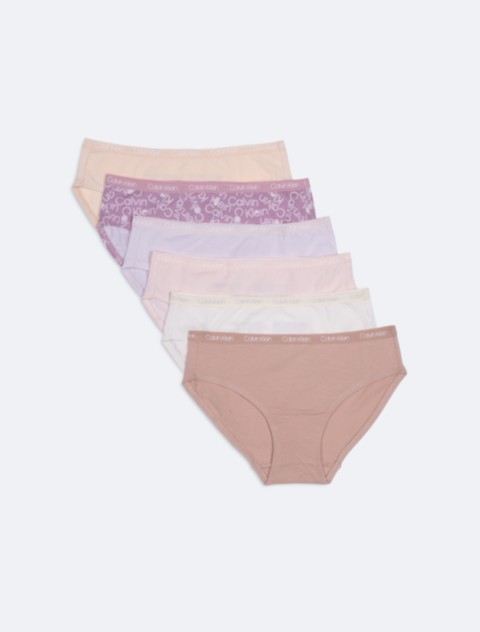 Бельё Calvin Klein Girls 6-Pack Logo Hipster