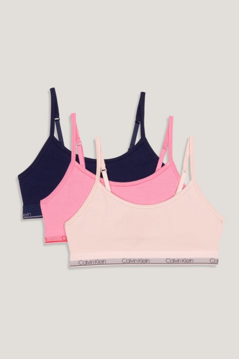 Бралетт для детей, мягкая чашка, с логотипом, 3 шт. — Calvin Klein