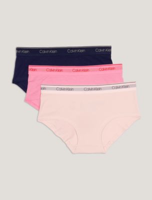 Girls Logo Band 3-Pack Hipster, Crystal Pink Multi