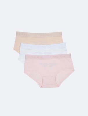Girls Logo Band 3-Pack Hipster, Crystal Pink Multi