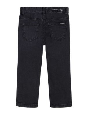 Джинсы Calvin Klein Stretch Denim для мальчиков, цвет: Чёрный — фото 2