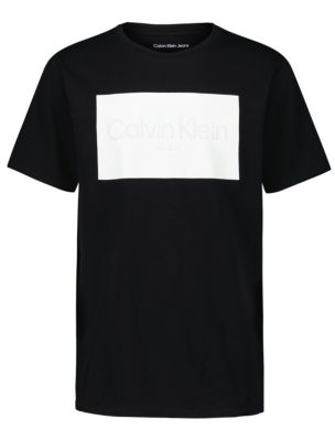 Boys CK Logo Block Crewneck Tee