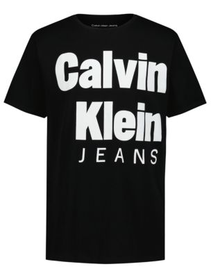 Boys Bold CKJ Logo Crewneck Tee, Black