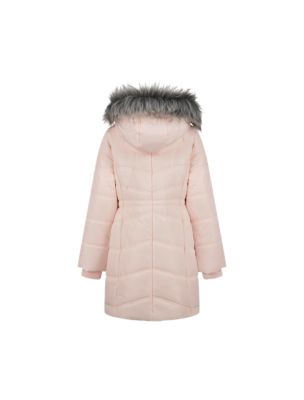 Куртка Calvin Klein Aerial Hooded Puffer для девочек, цвет: Mangano Calcite — фото 3