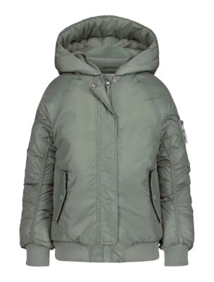 Girls Padded Raglan Sleeve Jacket