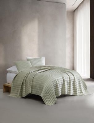 Tencel Solid Reversible Quilt Set, Absinthe Green