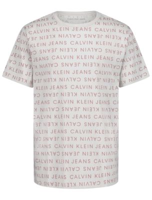 Boys Allover Word Crewneck Tee, Wind Chime