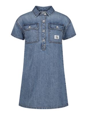 Girls Denim Shirt Dress, Dante Wash