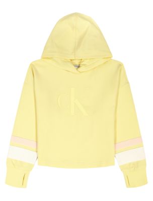 Girls Monogram Hoodie, French Vanilla