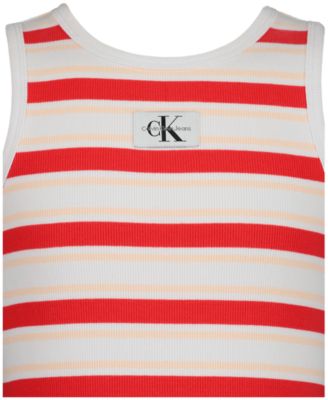 Детские платья Calvin Klein Girls Woven Monologo Tank Dress — фото 2