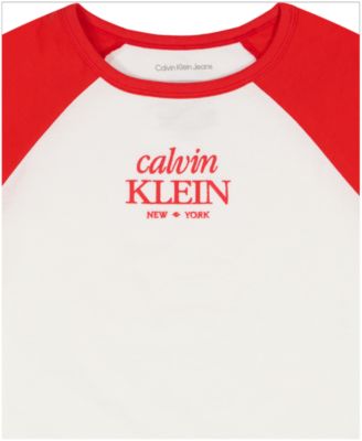 Детские футболки Calvin Klein Girls Ringer Tee — фото 2