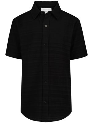 Boys Textured Stripe Button-Down Shirt from Calvin Klein - $23.70
