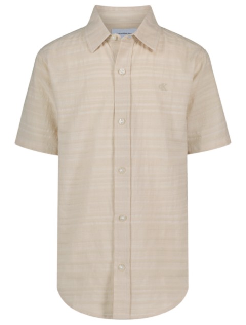 Детские рубашки Calvin Klein Boys Textured Stripe Classic Button-Down Shirt