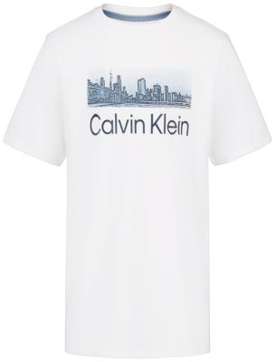 Boys NYC Skyline Tee, White
