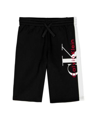Boys Vertical Monologo Sweatshorts, Black
