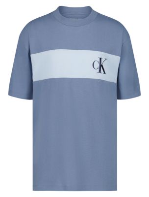 Boys Monogram Stripe Tee, Infinity