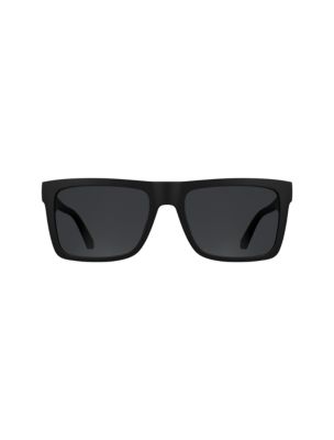 Iconic Monogram Modified Rectangle Sunglasses, Matte Black