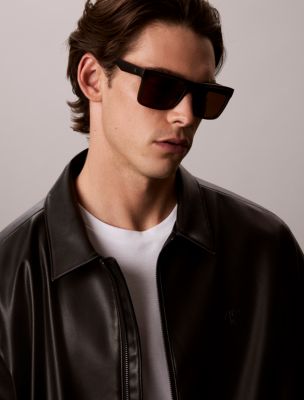 Мужские солнцезащитные очки Calvin Klein Iconic Monogram Modified Rectangle Sunglasses — фото 3