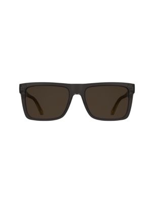 Iconic Monogram Modified Rectangle Sunglasses, Dark Brown
