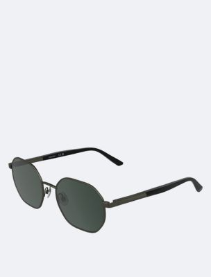 Мужские солнцезащитные очки Calvin Klein Metal Modified Rectangle Sunglasses — фото 2