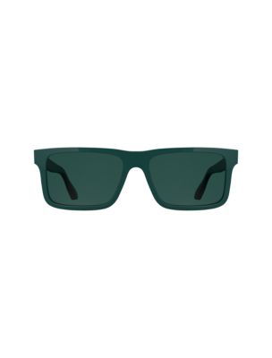 Acetate Rectangle Sunglasses, Petrol