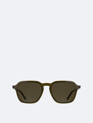 Acetate Modified Rectangle Sunglasses