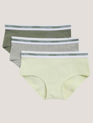 Girls Varsity Cotton Stretch 3-Pack Hipster, Spanish Villa / Berry / White