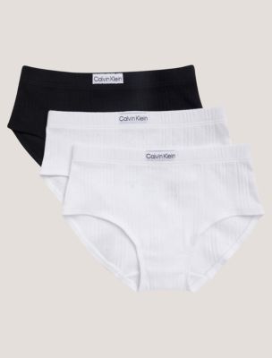 Logo Rib 3-Pack Hipster, Black / White / White