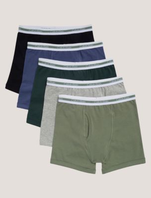 Boys Cotton Stretch 5-Pack Boxer Brief, Dusted Fox Multi