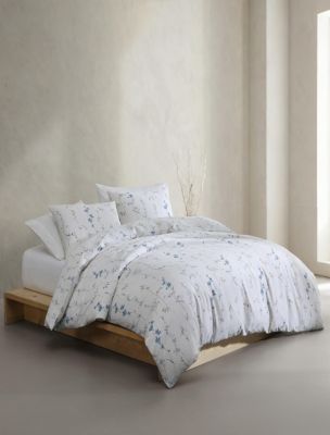 Wildflower Duvet Cover Set, Parchment Blue