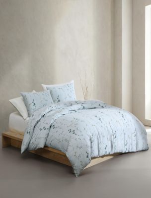 Wildflower Duvet Cover Set, Dusty Blue