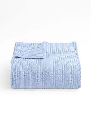 Subway Tile Matelasse Blanket, Flax Flower Blue