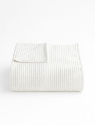 Subway Tile Matelasse Blanket, Soft White