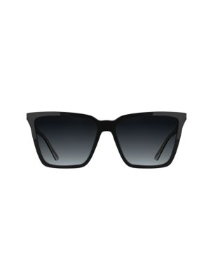 Classic Butterfly Sunglasses, Black Shiny/ Gradient Grey