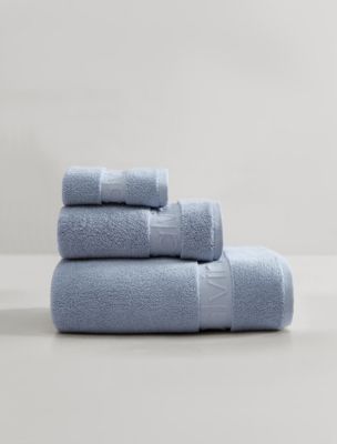 Iconic Solid Towel Set, Blue Cloud