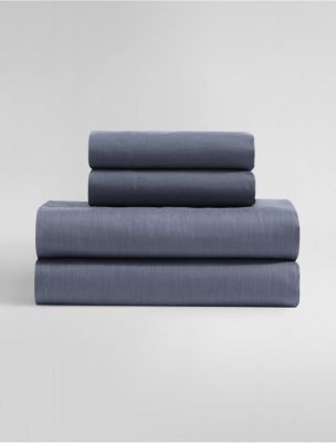 Modern Comfort Sheet Set, Alloy Blue